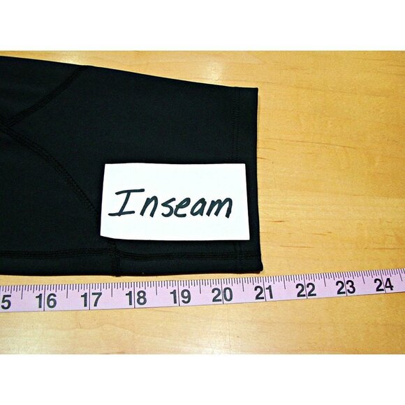 Zyia Active Womens Black Elastic Waist Flat Front Skinny Ankle Leggings Sz 8-10 - Picture 5 of 10